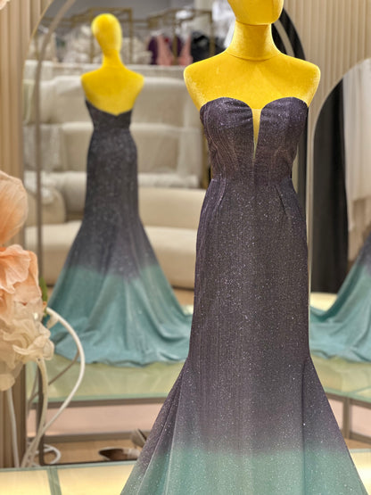 EG-AME-10007 EVENING GOWN PREMIUM FABRIC SIZE XS BUST 82 WAIST 65