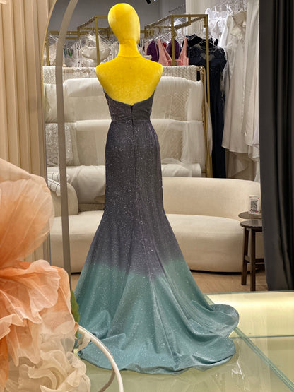 EG-AME-10007 EVENING GOWN PREMIUM FABRIC SIZE XS BUST 82 WAIST 65