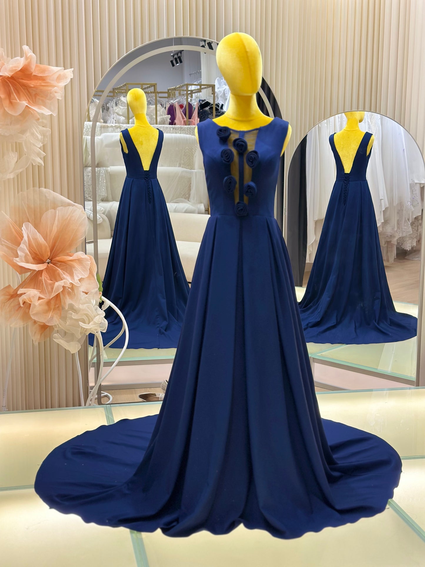 EG-AME-10008 EVENING GOWN PREMIUM FABRIC SIZE M-XXL BUST 84-96 WAIST 68-80