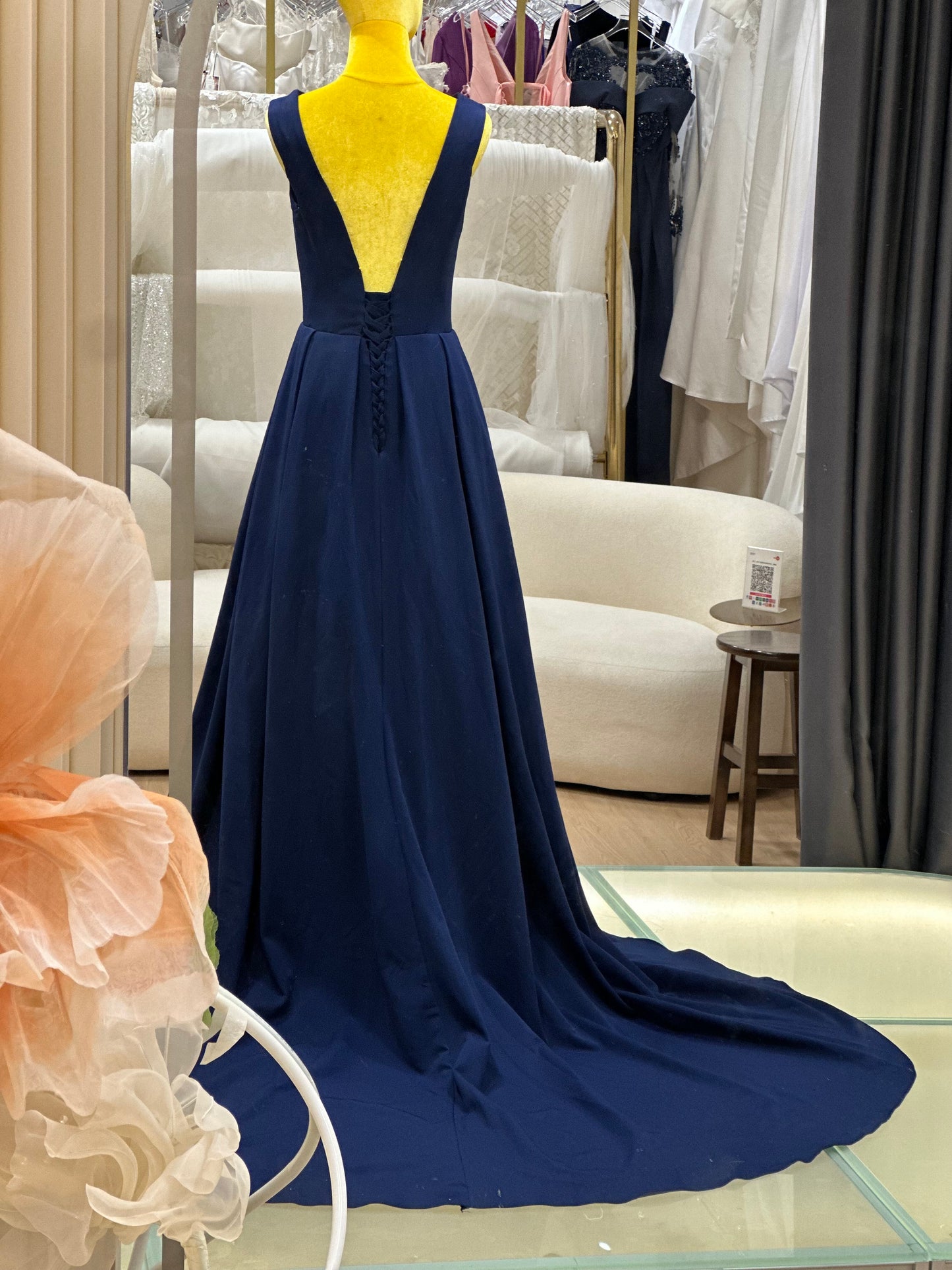 EG-AME-10008 EVENING GOWN PREMIUM FABRIC SIZE M-XXL BUST 84-96 WAIST 68-80