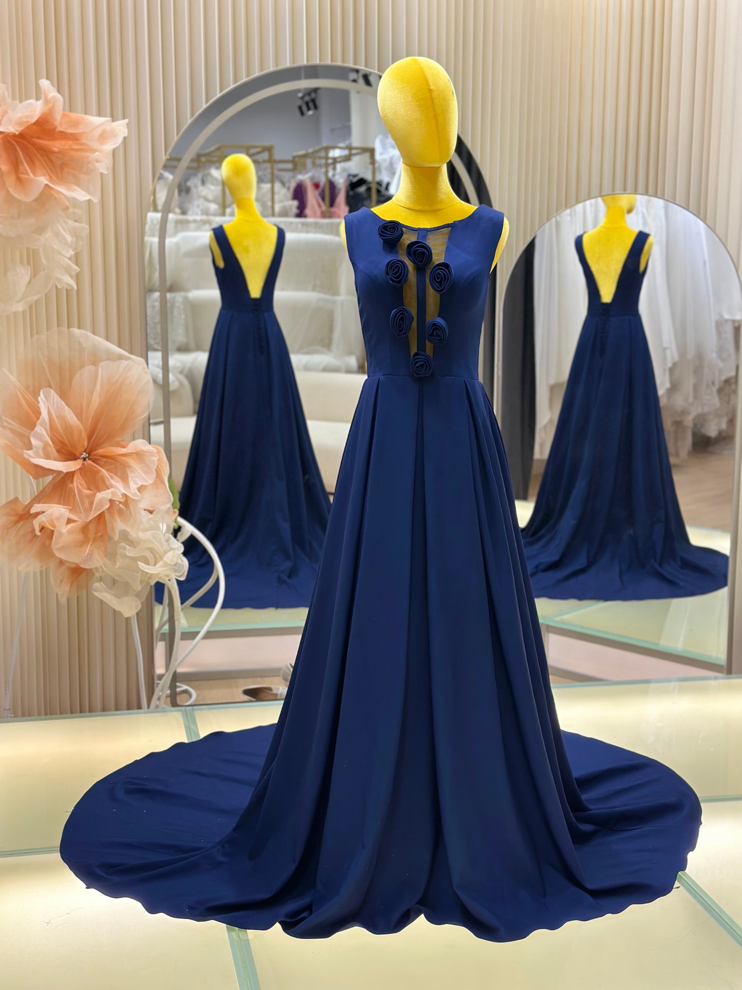 EG-AME-10008 EVENING GOWN PREMIUM FABRIC SIZE M-XXL BUST 84-96 WAIST 68-80