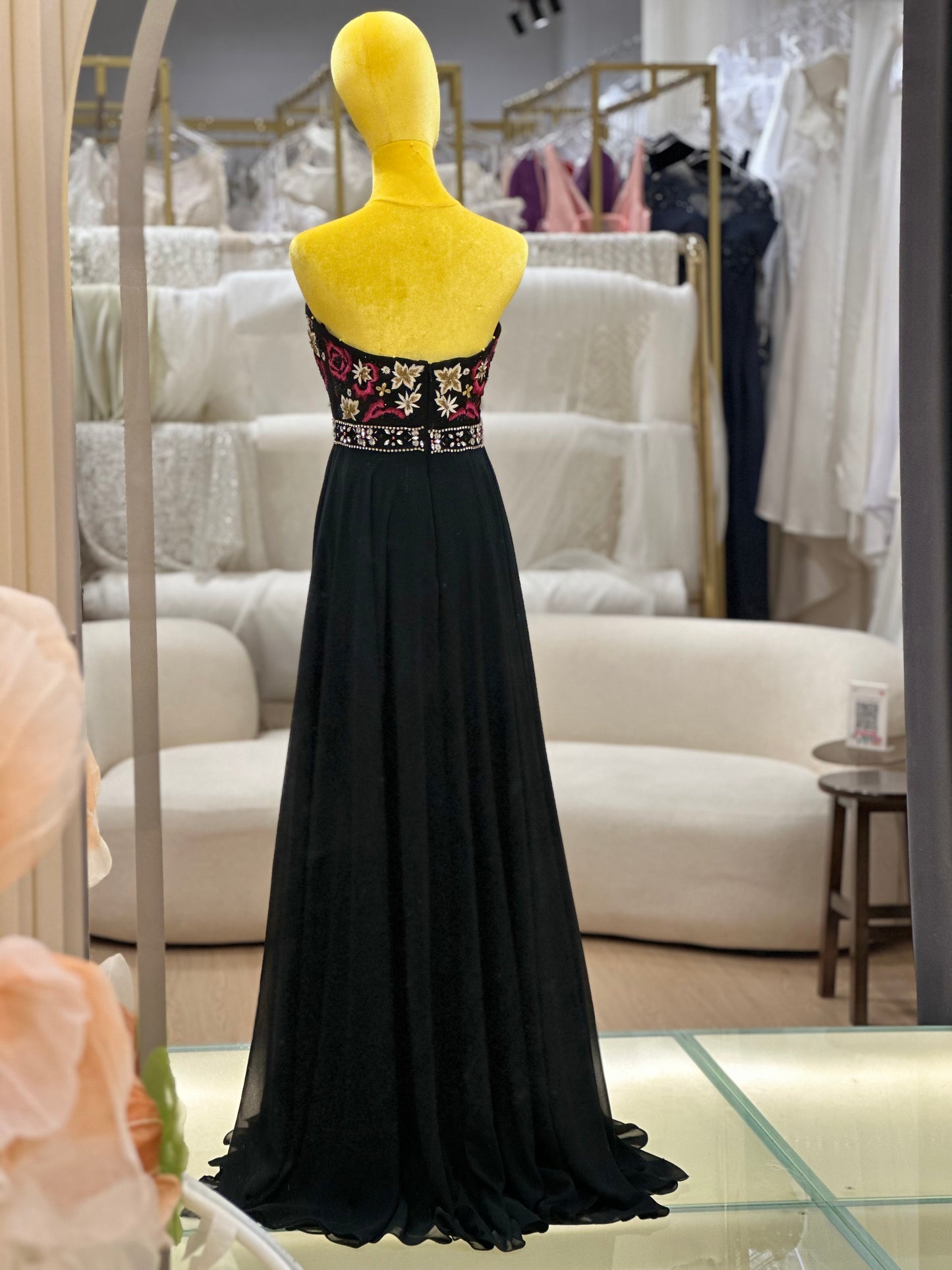 Noir Opulence Beaded Premium Evening Gown | Ready-to-Wear