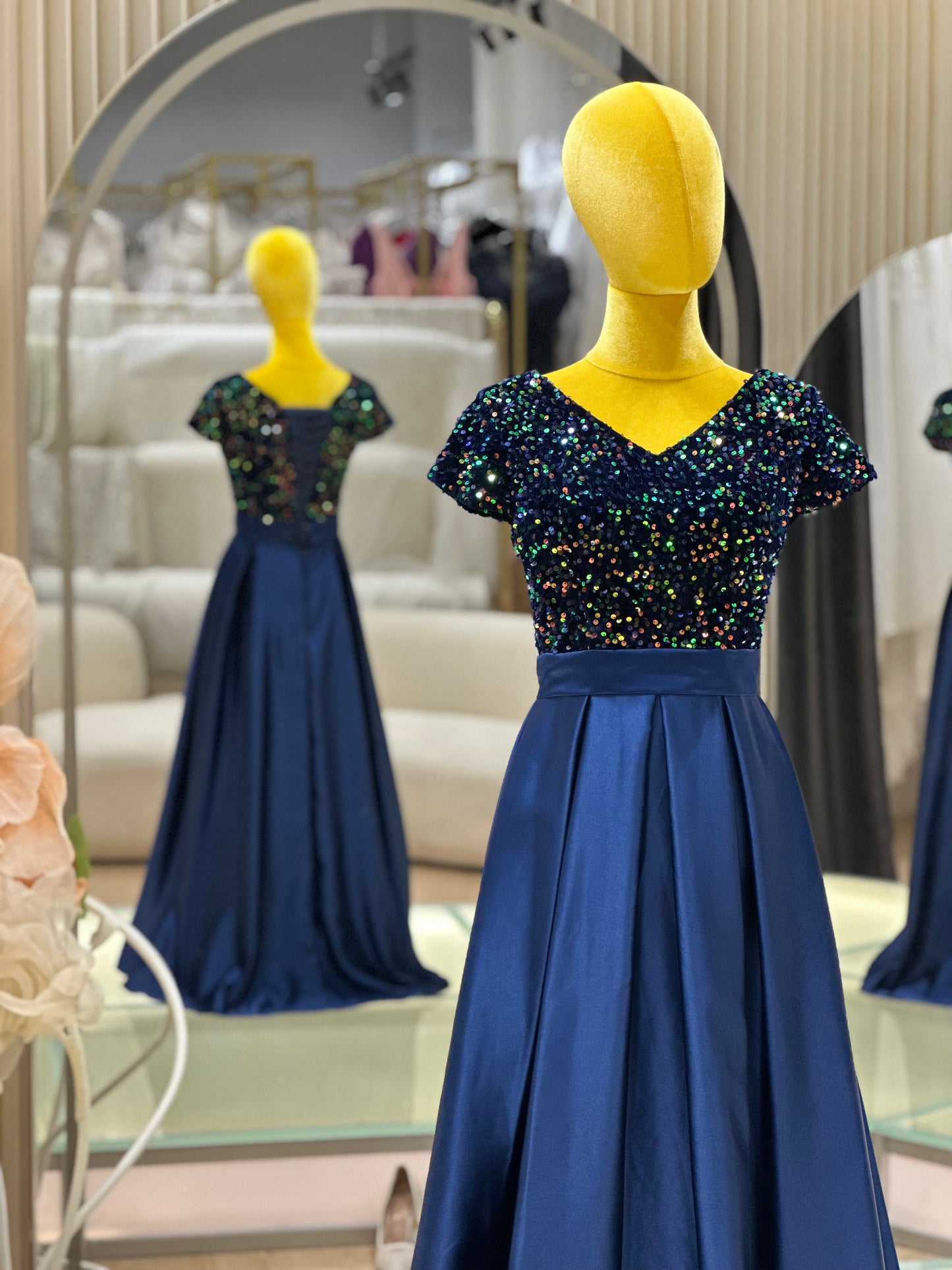 Midnight Sparkle Sequined Evening Gown | Ready-to-Wear