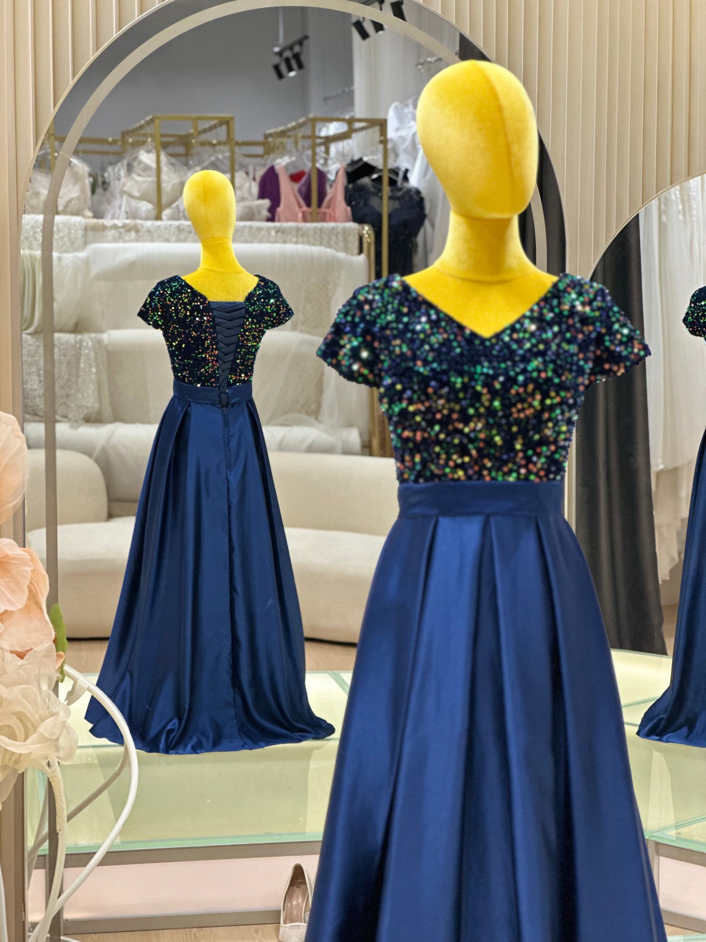 Midnight Sparkle Sequined Evening Gown | Ready-to-Wear