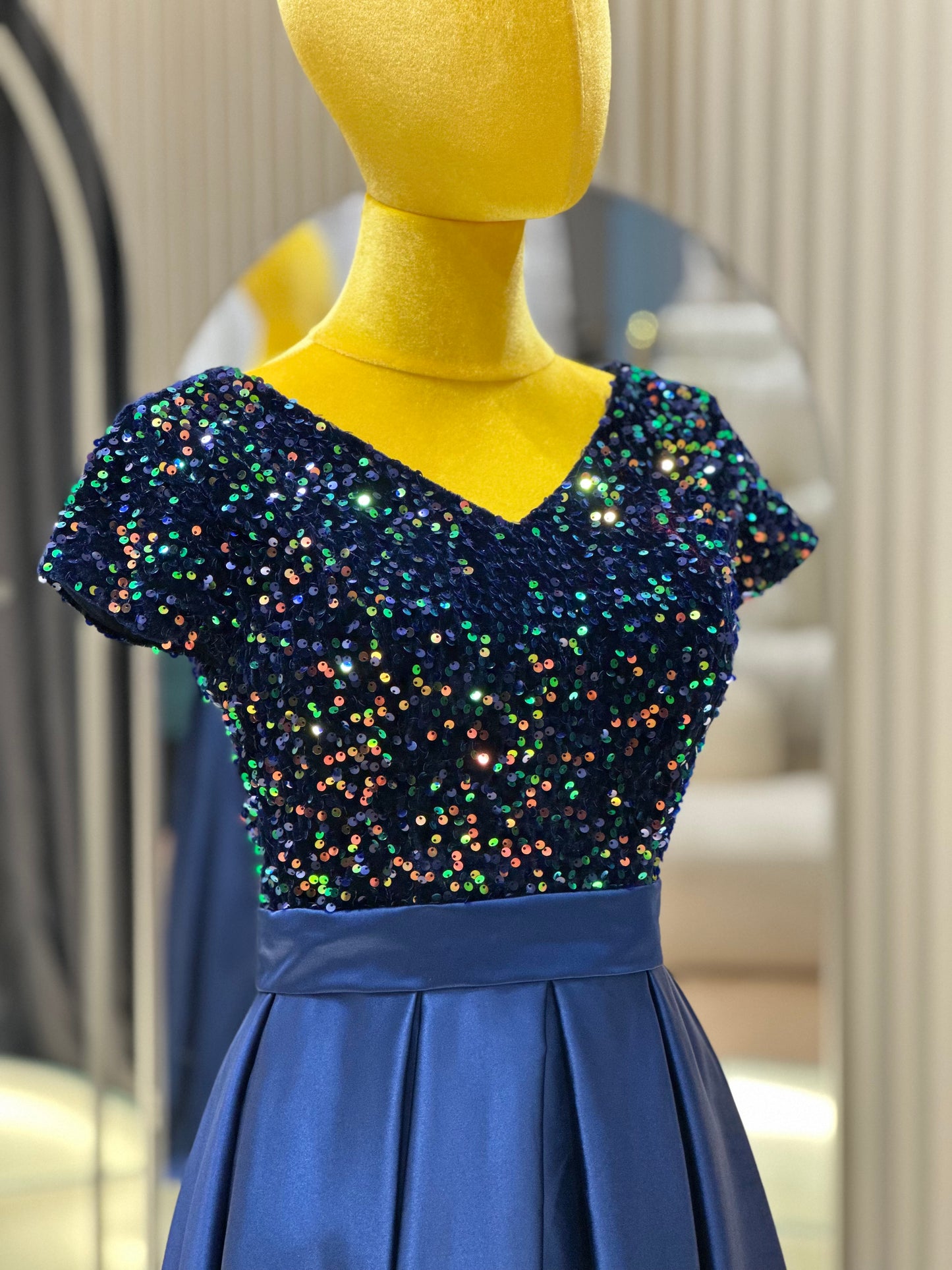 Midnight Sparkle Sequined Evening Gown | Ready-to-Wear