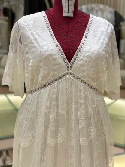 BG-WED-AME-10142 WEDDING GOWN FABRIC FULL LACE BUST 122 WAIST 104