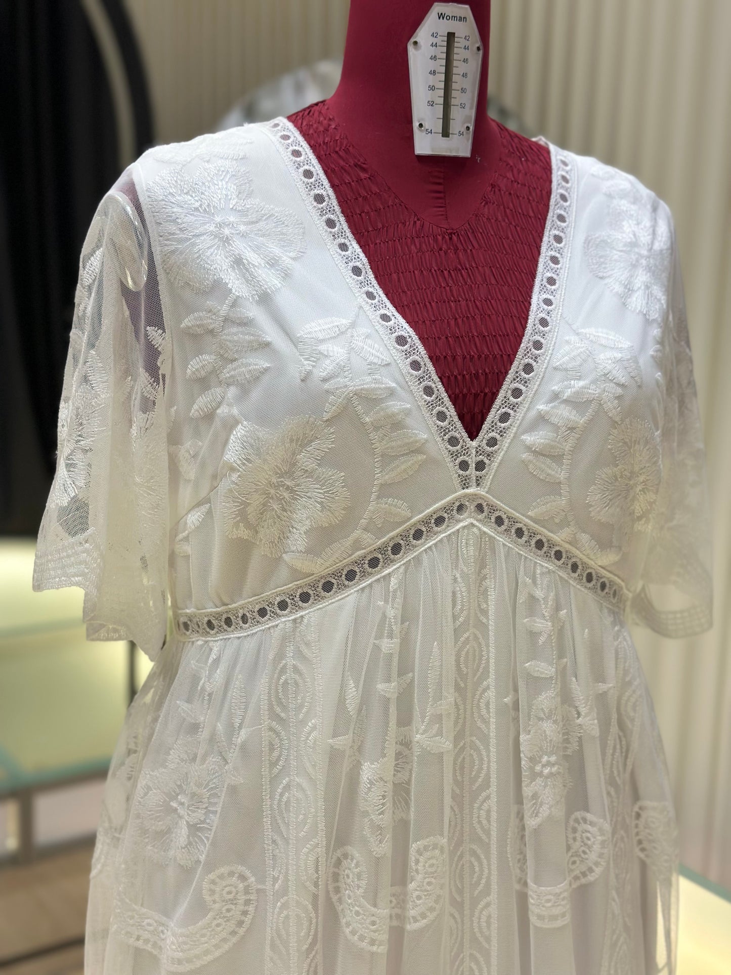 BG-WED-AME-10142 WEDDING GOWN FABRIC FULL LACE BUST 122 WAIST 104