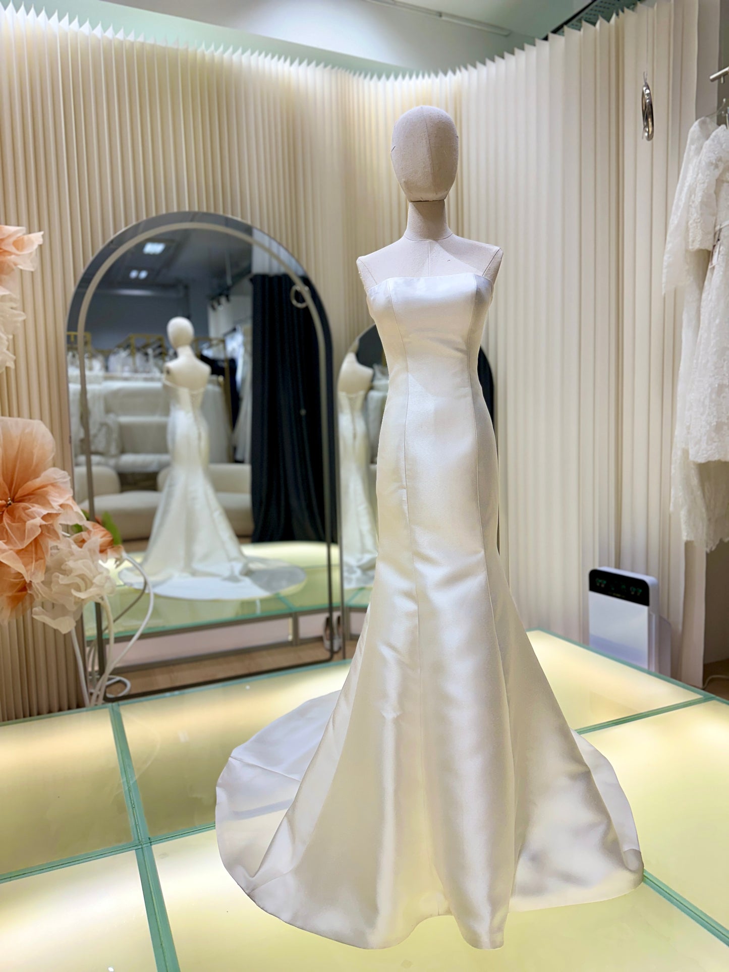 Serene Elegance Pleated Luxury Wedding Gown | Ready-to-Wear