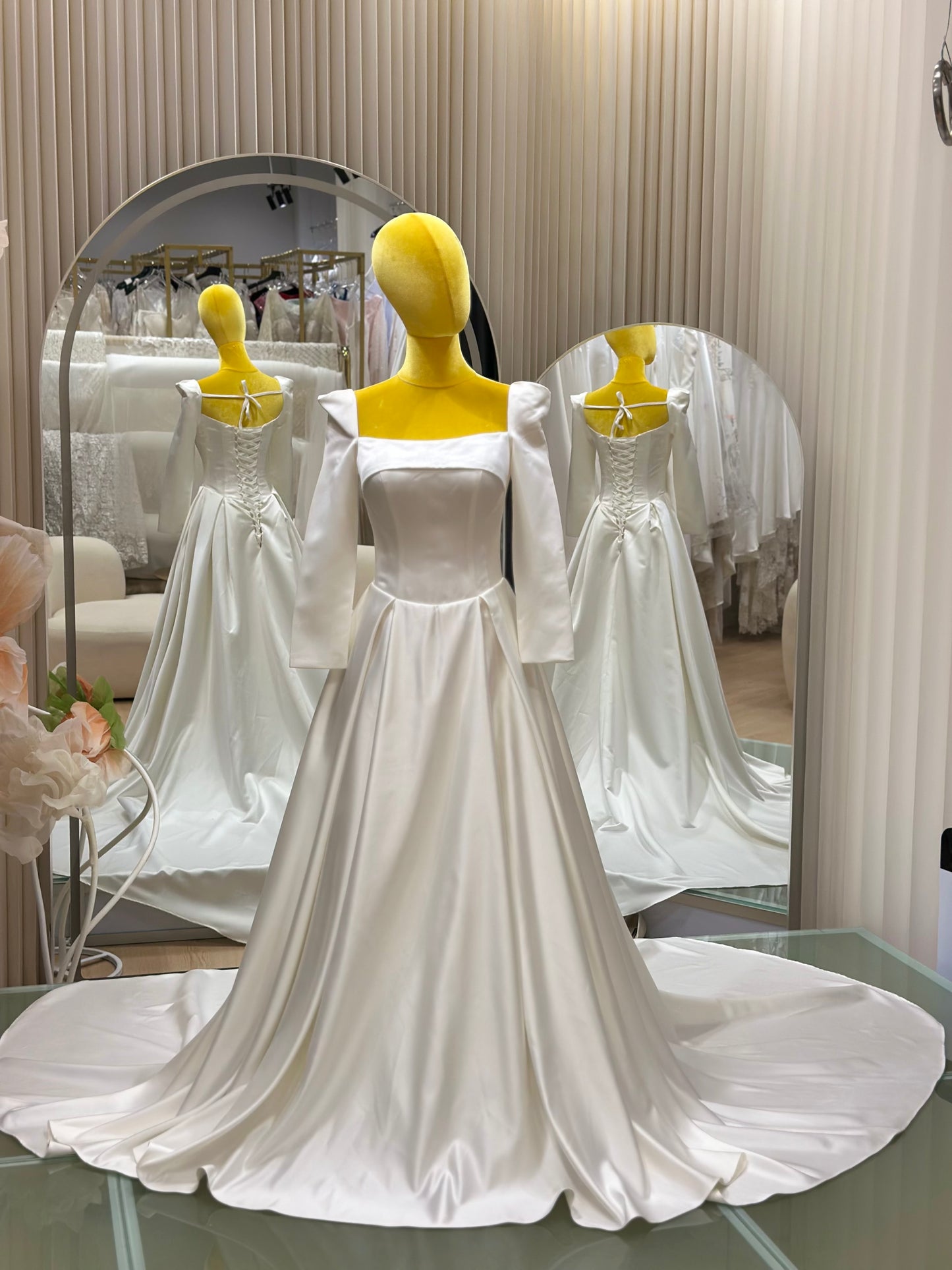 Ethereal Grace Pleated Wedding Gown | Ready-to-Wear