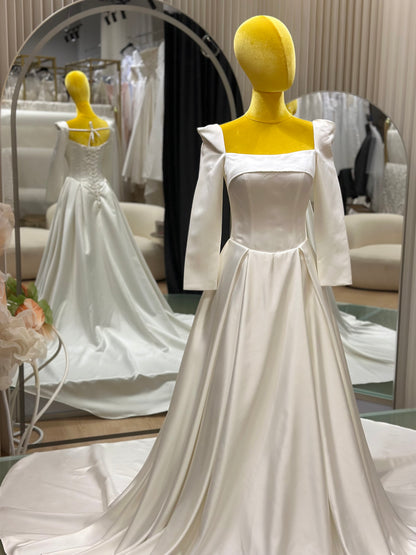 Ethereal Grace Pleated Wedding Gown | Ready-to-Wear
