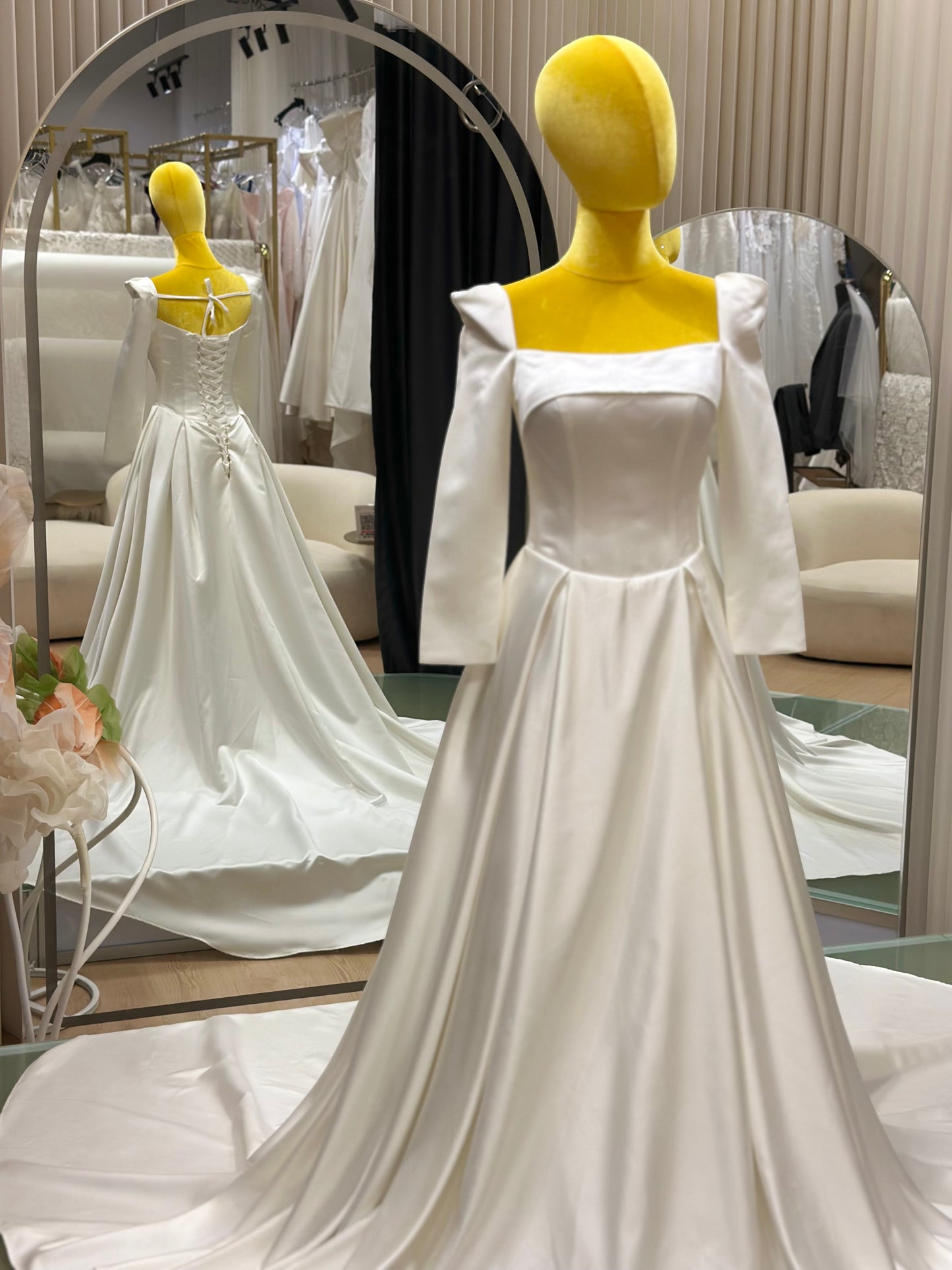 Ethereal Grace Pleated Wedding Gown | Ready-to-Wear