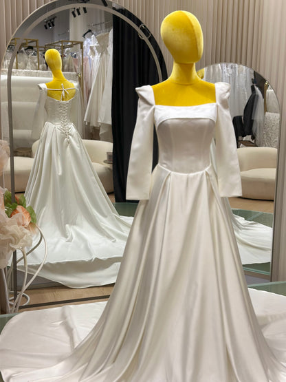 Ethereal Grace Pleated Wedding Gown | Ready-to-Wear
