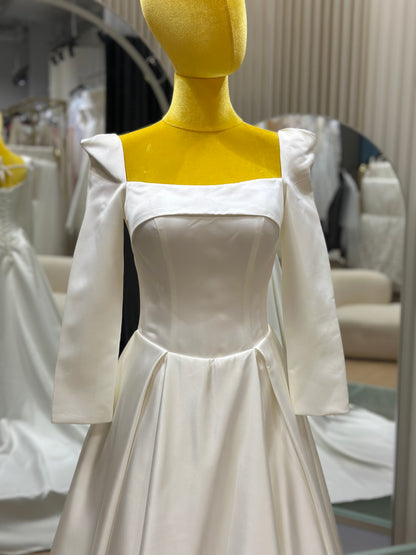 Ethereal Grace Pleated Wedding Gown | Ready-to-Wear
