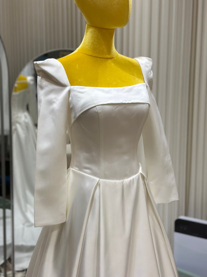 Ethereal Grace Pleated Wedding Gown | Ready-to-Wear