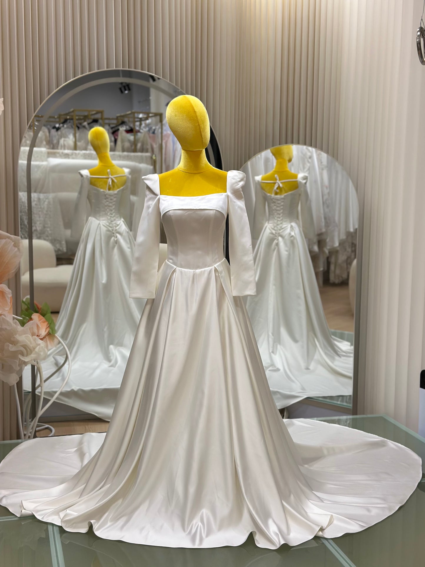 Ethereal Grace Pleated Wedding Gown | Ready-to-Wear
