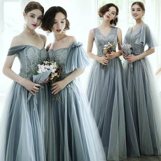 Bridesmaid dress new autumn fairy temperament girlfriends group sisters long dresses slim bridesmaid evening dress female