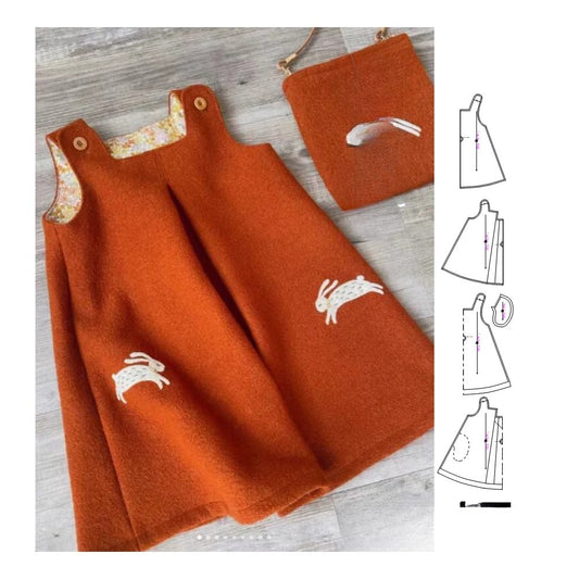 Kids' Suspenders Vest & Coat Pattern for Family Matching Outfits