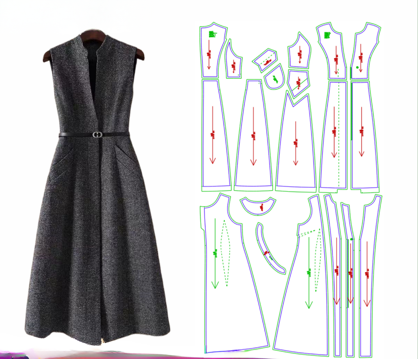 Paper Sleeveless Dress Sewing Pattern – Size 155 for DIY Fashion