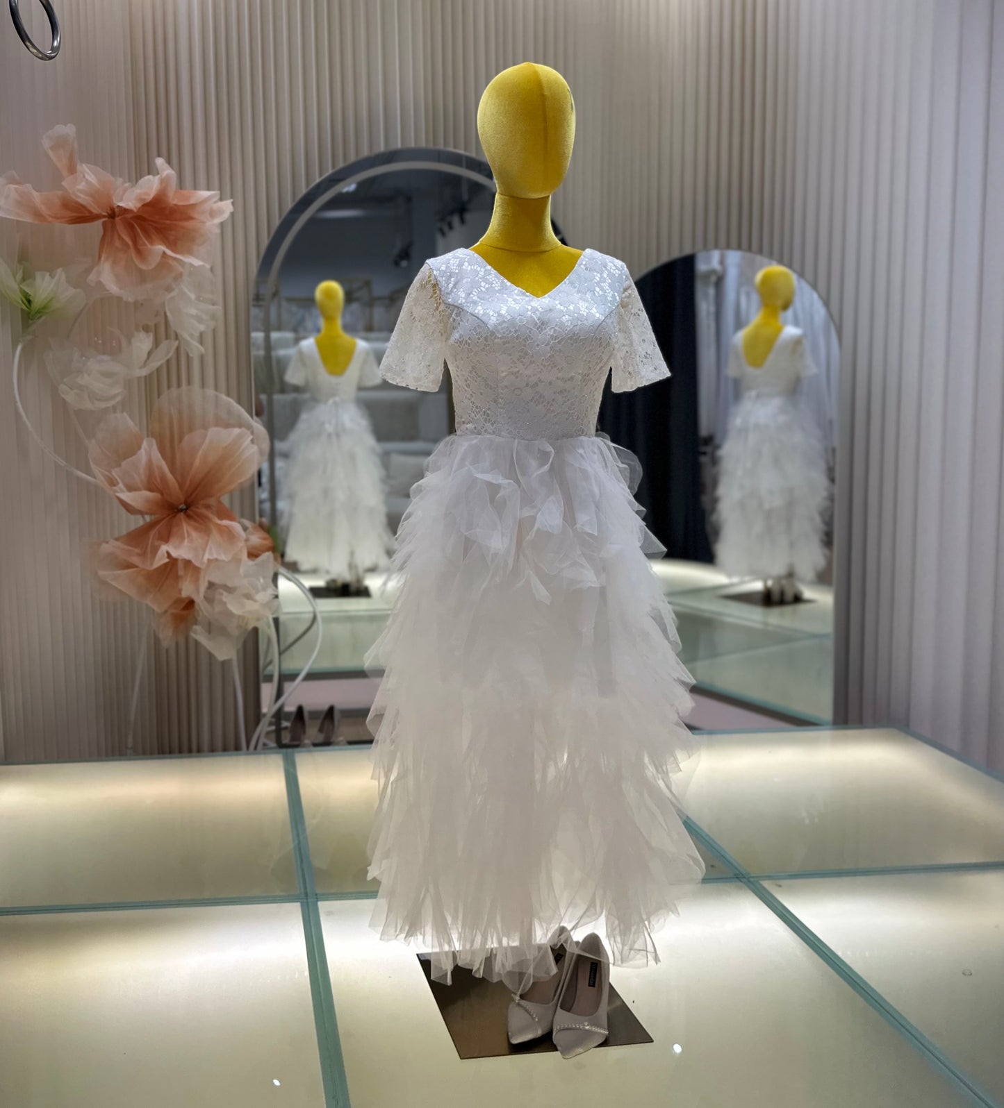 BG-WED-AME-10063 New travel photography light wedding dress forest style slim French style simple bride going out small dress spring