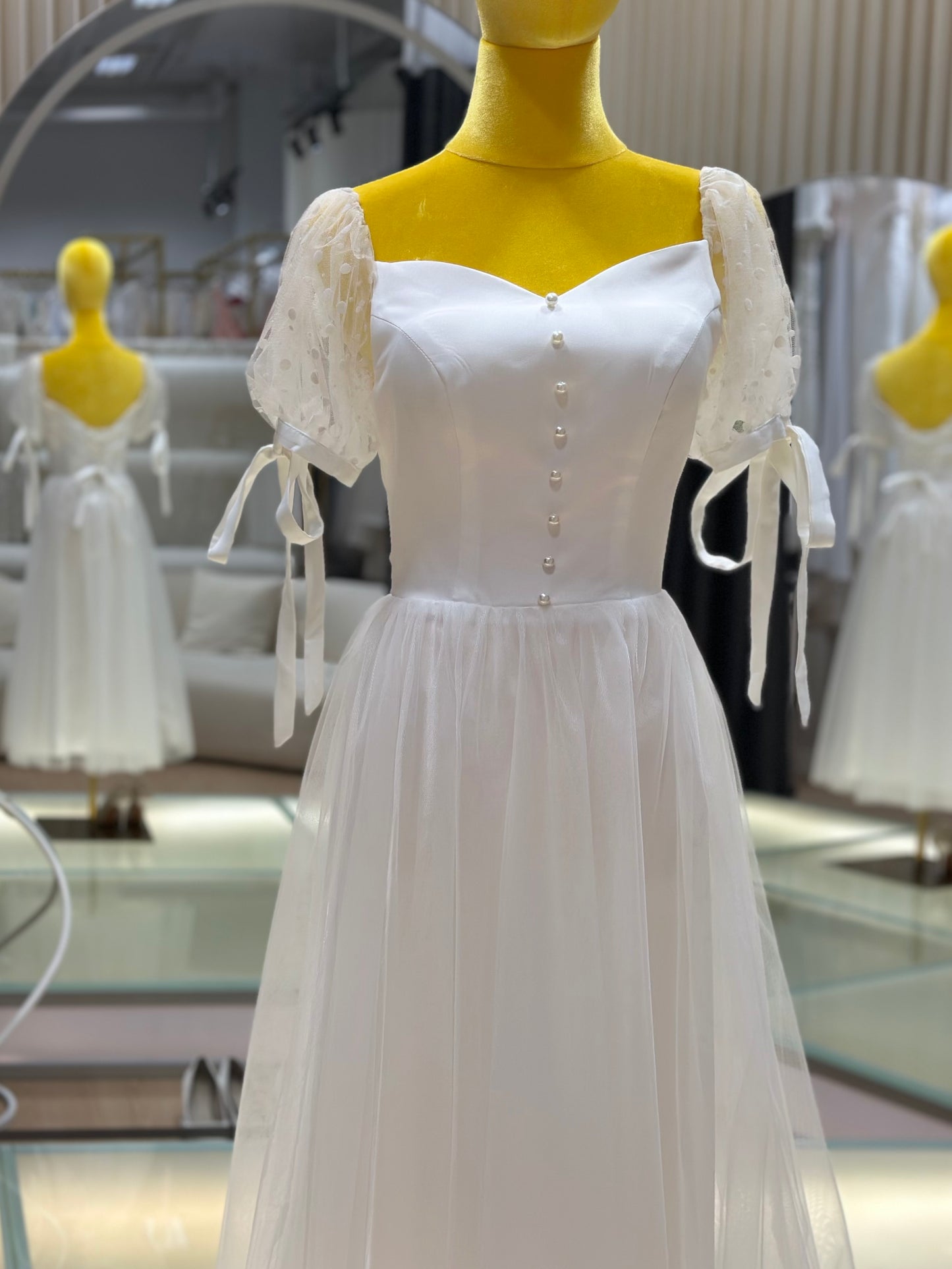 BG-WED-AME-10064 French travel photography light wedding dress new forest style simple small bride marriage certificate banquet dress wedding dress