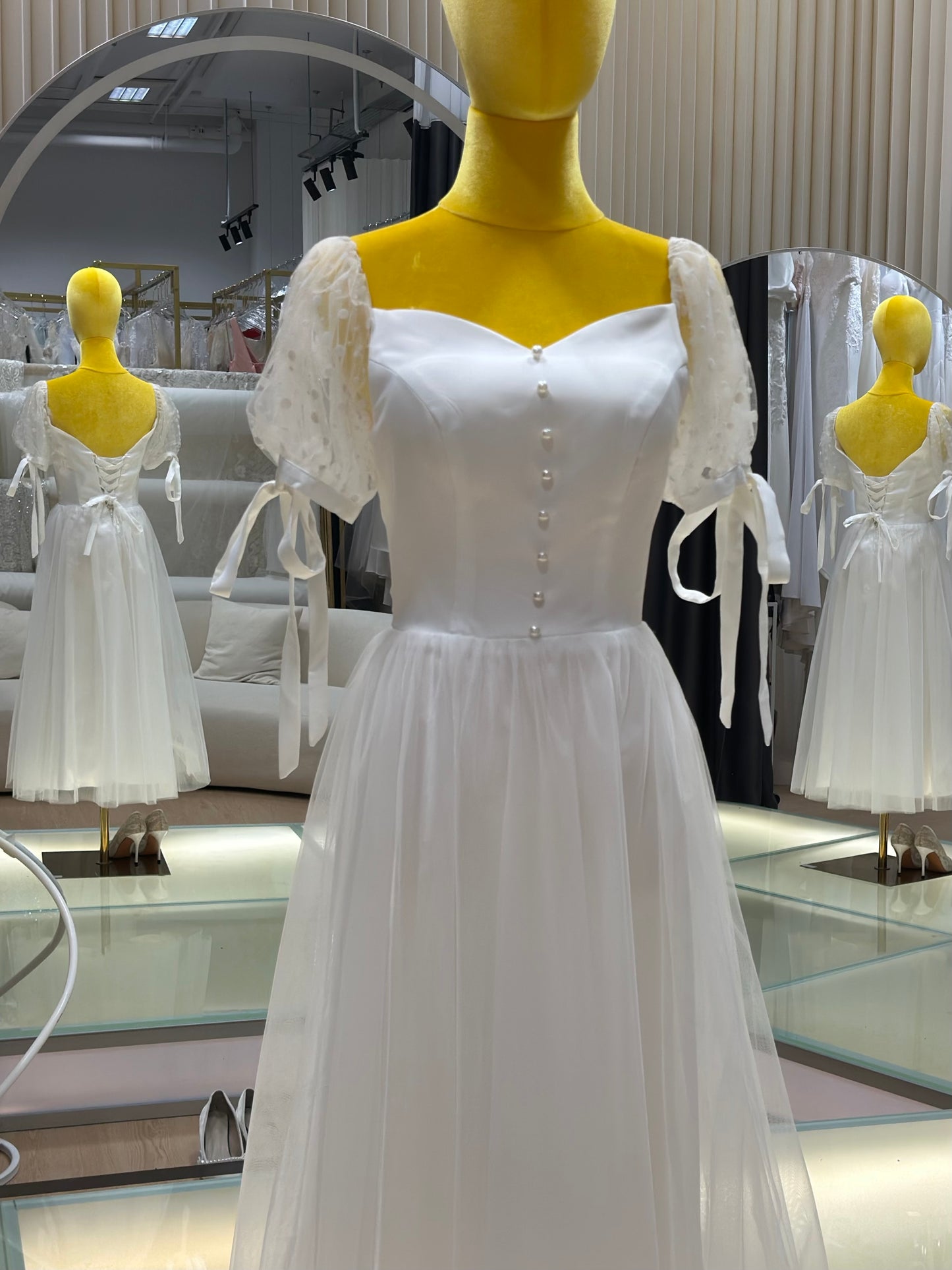 BG-WED-AME-10064 French travel photography light wedding dress new forest style simple small bride marriage certificate banquet dress wedding dress