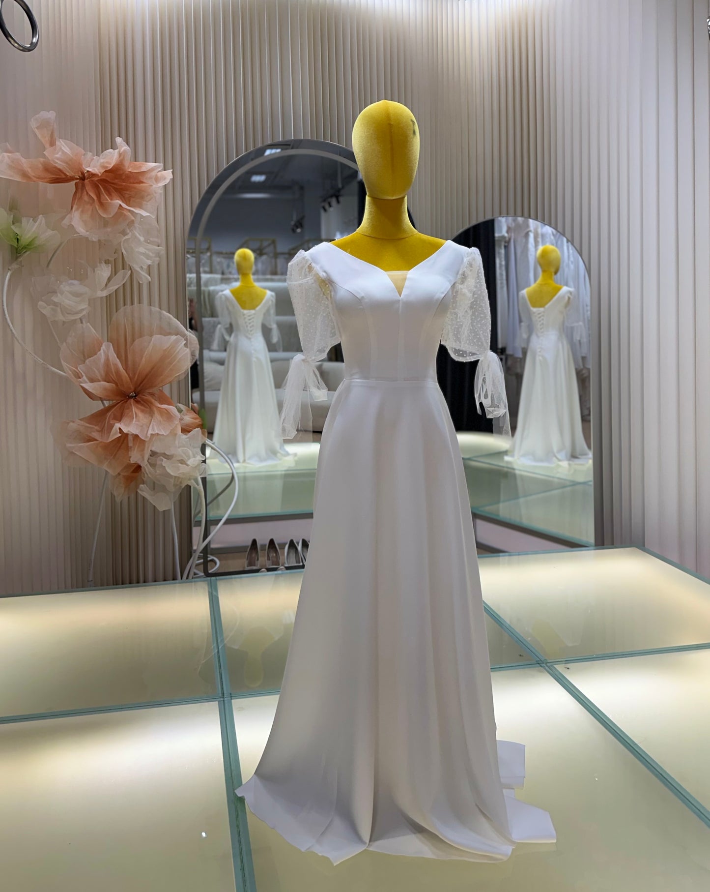 BG-WED-AME-10066 wedding dress forest style slim French style simple bride going out small dress spring