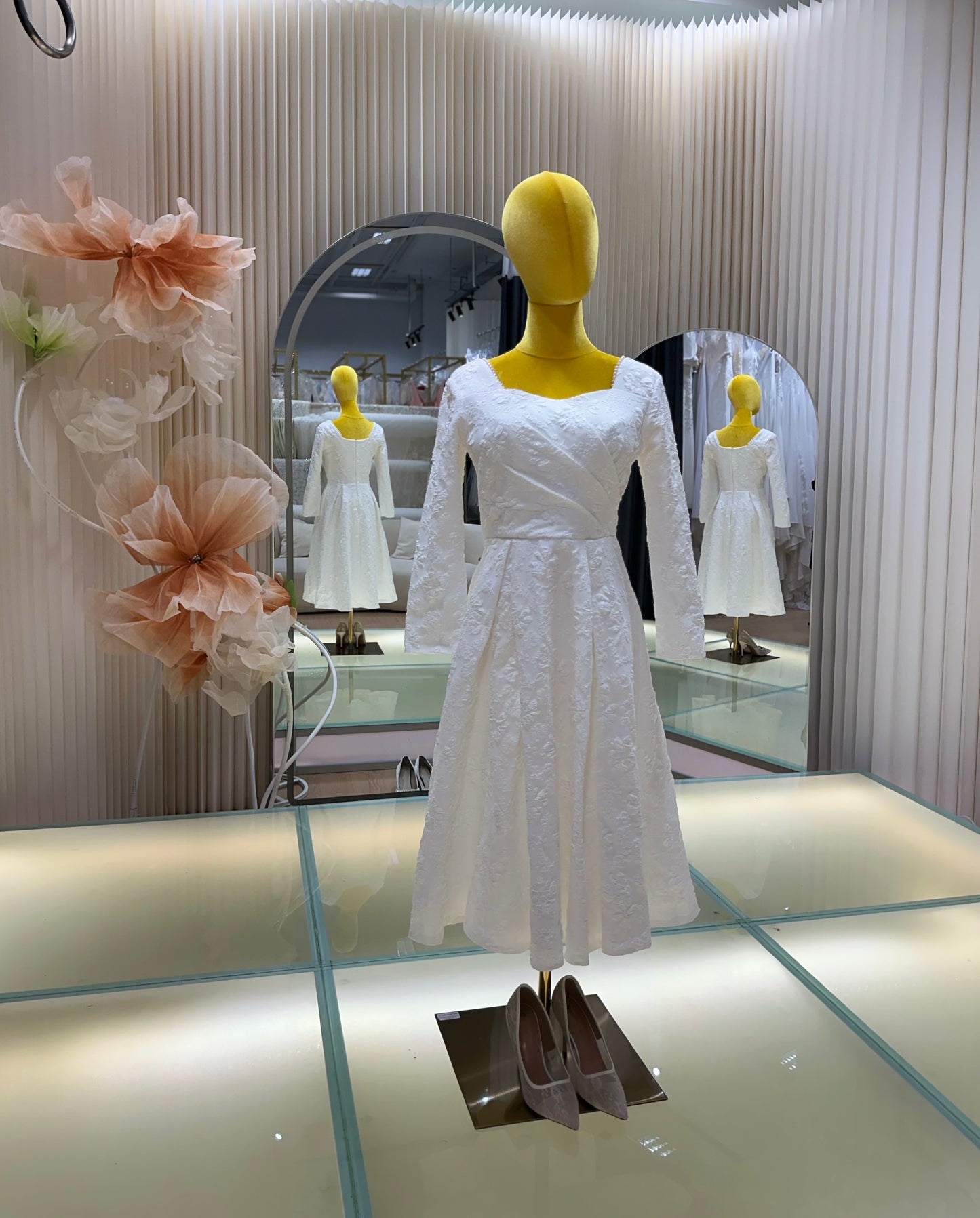 BG-WED-AME-10072 White evening dress for women, small, high-end, niche, luxury banquet, can be worn for registration, engagement dress