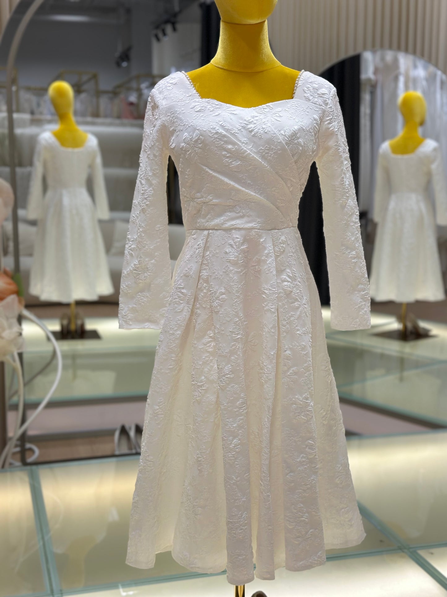 BG-WED-AME-10072 White evening dress for women, small, high-end, niche, luxury banquet, can be worn for registration, engagement dress