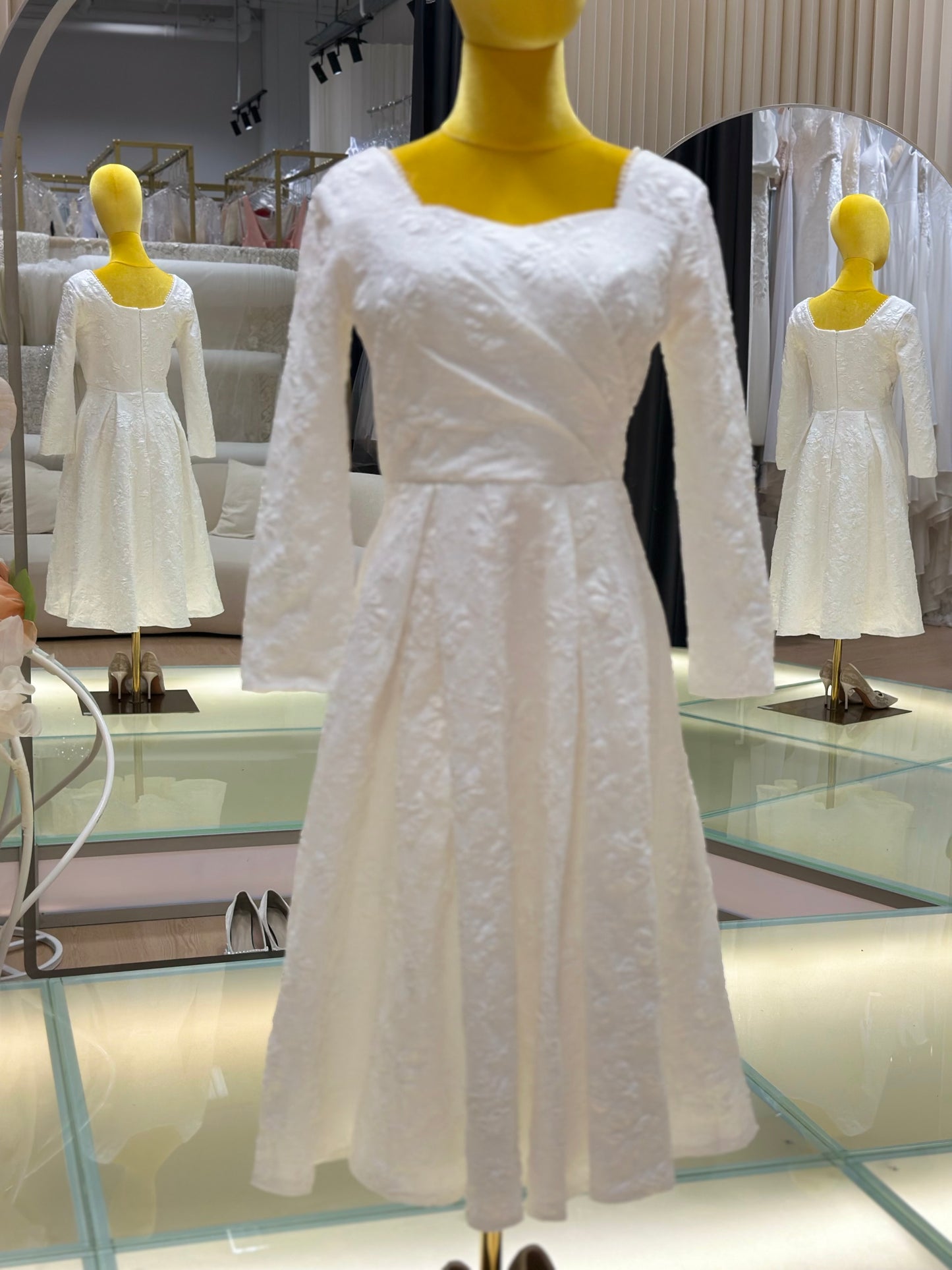 BG-WED-AME-10072 White evening dress for women, small, high-end, niche, luxury banquet, can be worn for registration, engagement dress