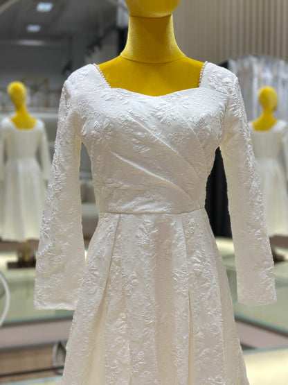 BG-WED-AME-10072 White evening dress for women, small, high-end, niche, luxury banquet, can be worn for registration, engagement dress