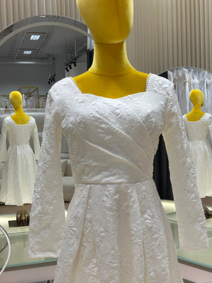 BG-WED-AME-10072 White evening dress for women, small, high-end, niche, luxury banquet, can be worn for registration, engagement dress