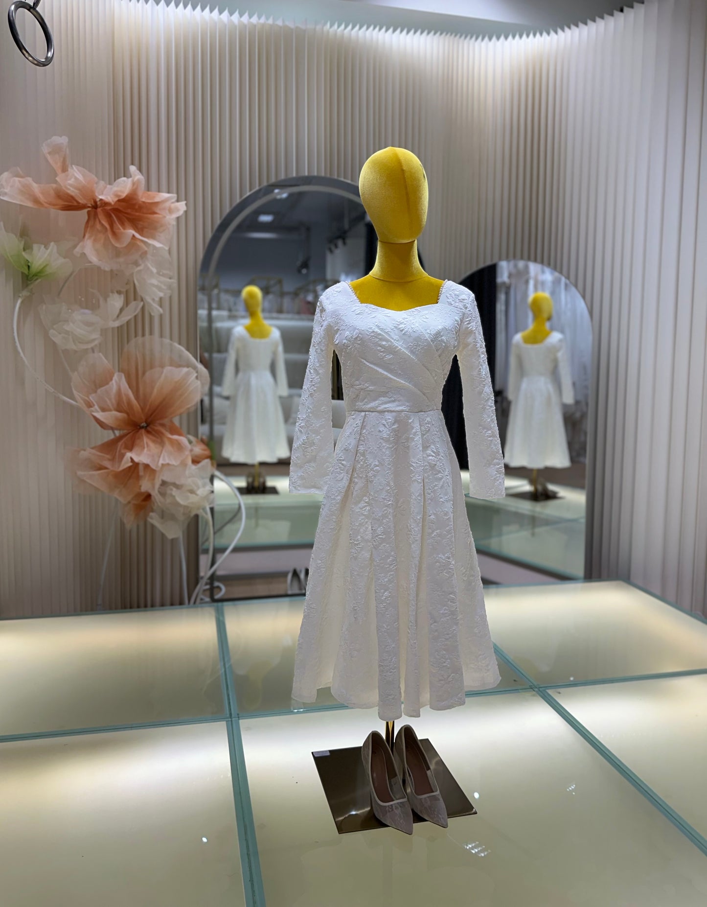 BG-WED-AME-10072 White evening dress for women, small, high-end, niche, luxury banquet, can be worn for registration, engagement dress