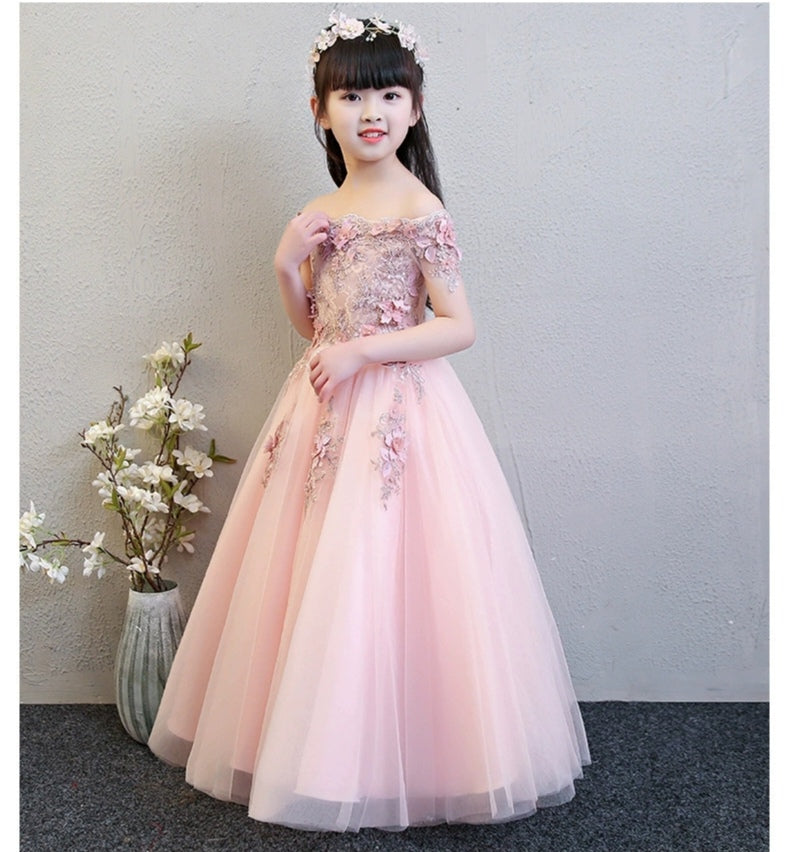 EG-SALE-AME-00151 Girls Evening Dress, Princess Dress, Children's Wedding Dress, Flower Girl, Birthday Show, Host, Piano Performance