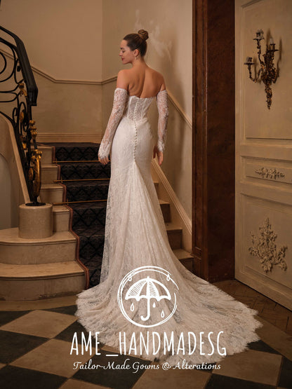 Regal Whisper — Long Sleeve Lace Mermaid Bridal Gown