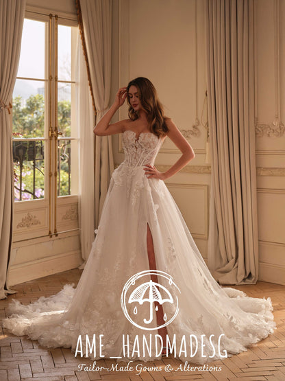 Whispered Vows — A Romantic Lace Bridal Gown