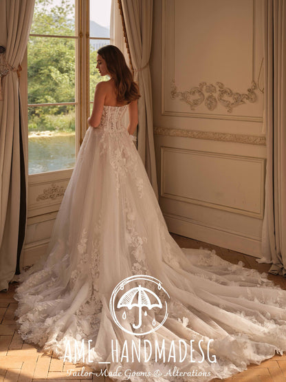 Whispered Vows — A Romantic Lace Bridal Gown