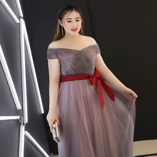 Open Shoulders Evening Dress