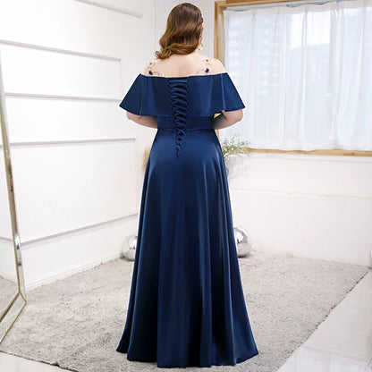 French Style Plus Size Evening Dress