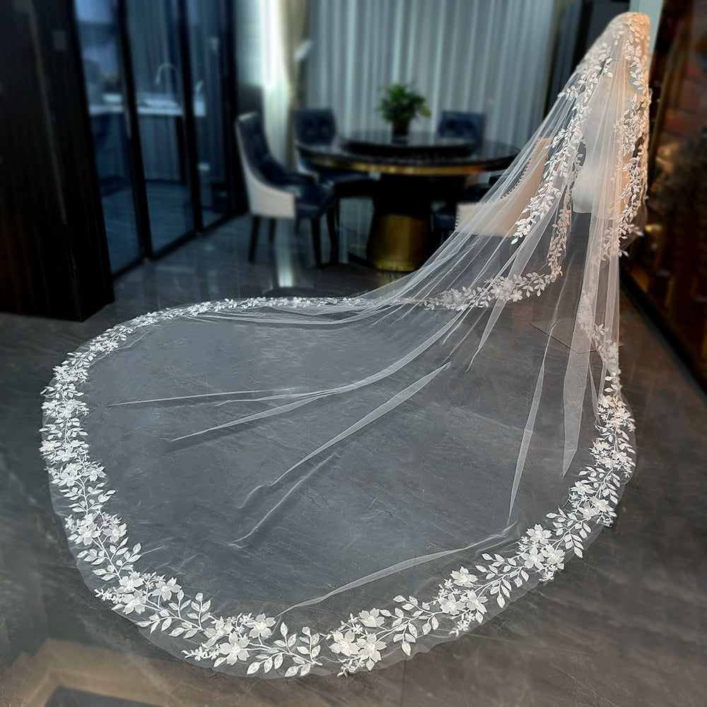 Bridal Long Lace Veil High Quality Style