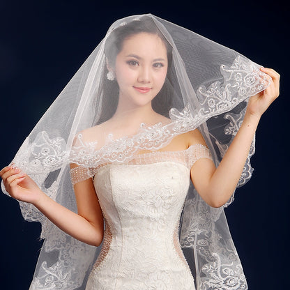 Korean Extra-Long Lace Wedding Veil