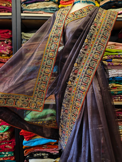 Indian Embroidered Sari