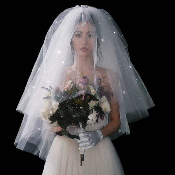 Pearl Hair Accessory Wedding Veil