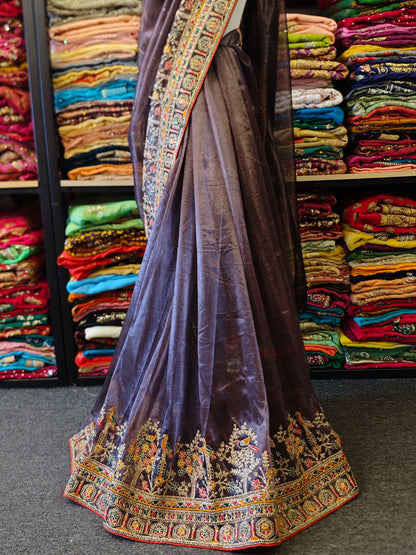Indian Embroidered Sari