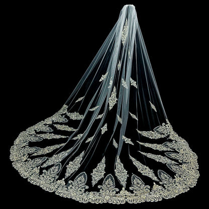 Wedding Veil Beaded Embroidery