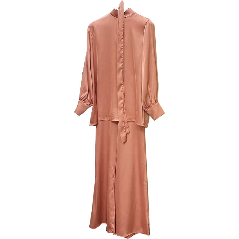 Elegant Arabic Dress Set with Belt Premium Fabric Malaysia Style