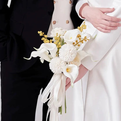 Korean Style Faux Wedding Bouquet Mixed Floral Arrangement