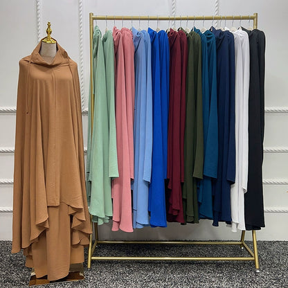 Arabic Set Ethnic Scarf and Loose Fit Skirt Simple Elegant Design