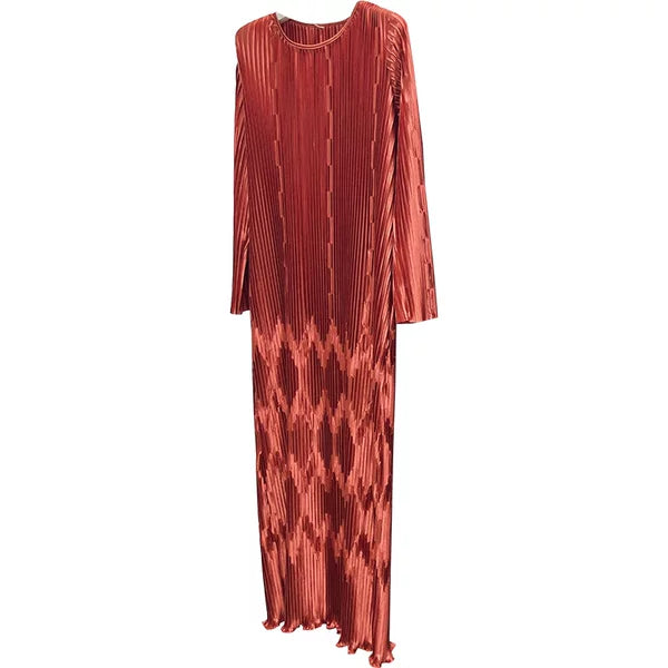 Elegant High?Waist Saudi Arabian Ankle?Length Robe Dress European Style