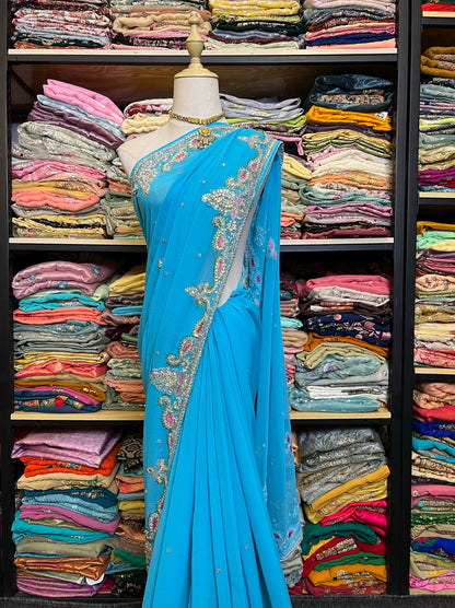 Kashmir Wool Sari Shawl