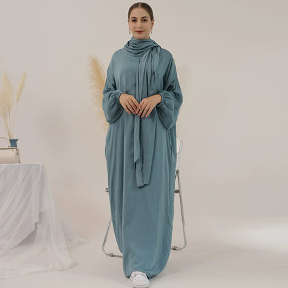 Retro Plus Size Sun Protective Long Skirt Dress – Loose Fit